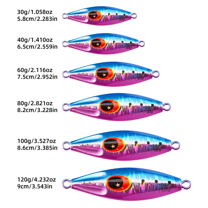 30g 40g 60g 80g 100g 120g meta - Jig Head Lure avaliação e preço