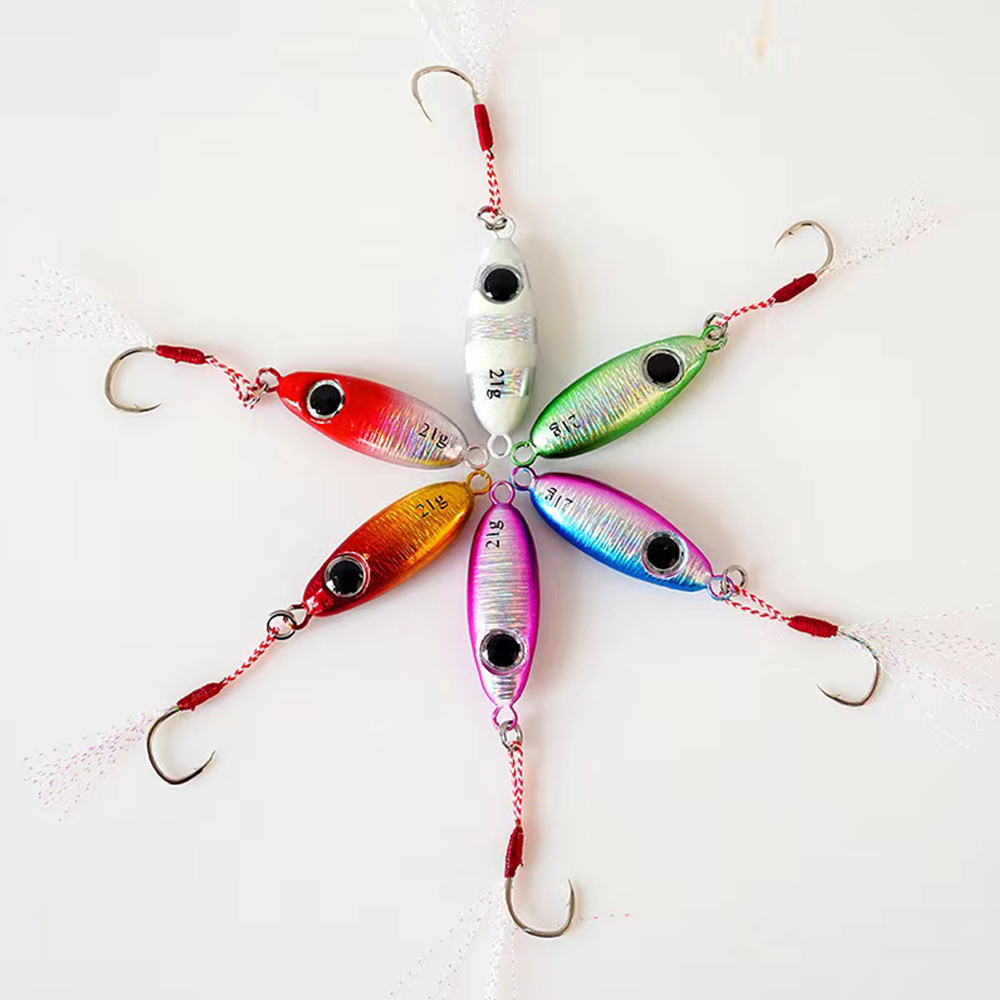 6 pçs micro metal jigging isca - Jig Head Lure avaliação e preço
