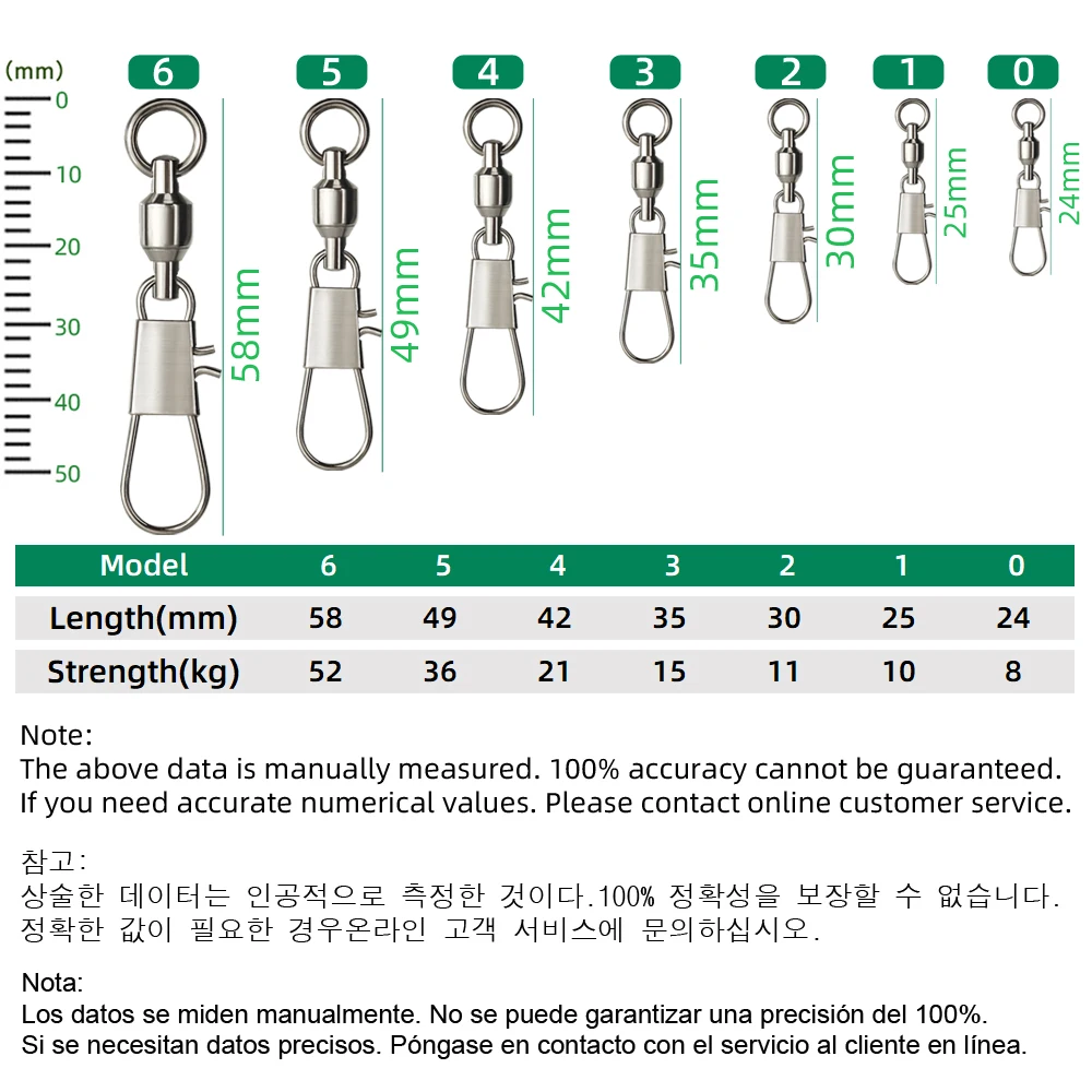 DNDYUJU 50 peças de Giradores  - Fishing Equipment Cheap avaliação e preço