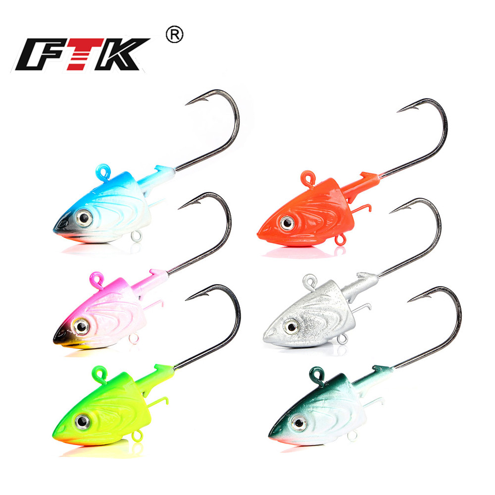 Ftk 2 pçs gabarito cabeça ganc - Jig Head Lure avaliação e preço